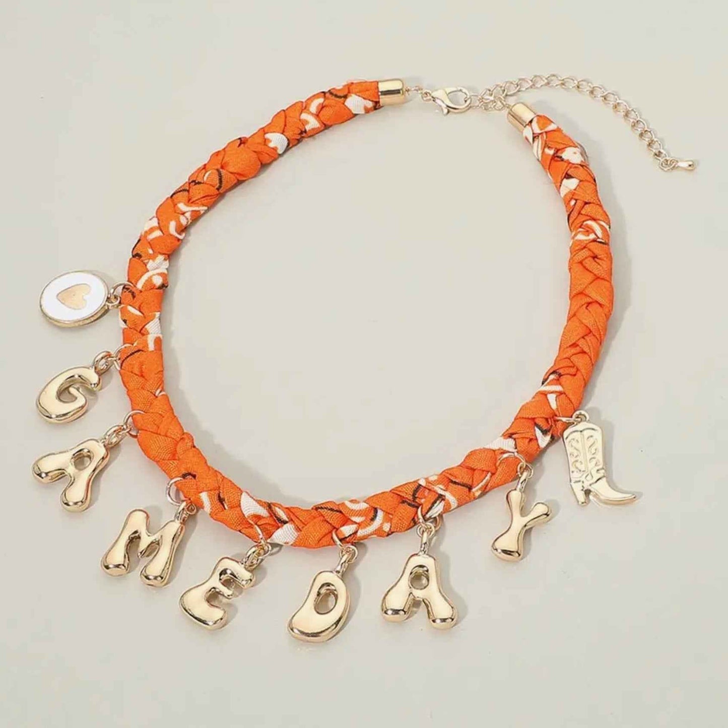 Game Day Braided Charm Necklace