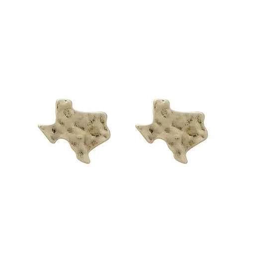 Gold Hammered Texas Studs