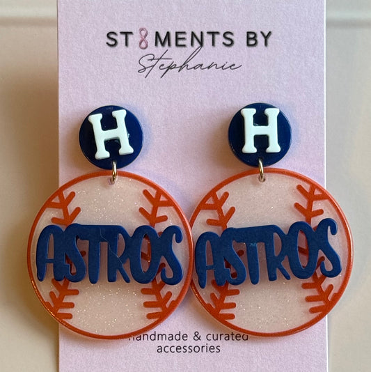 Houston Astros Earrings (Baseballs)