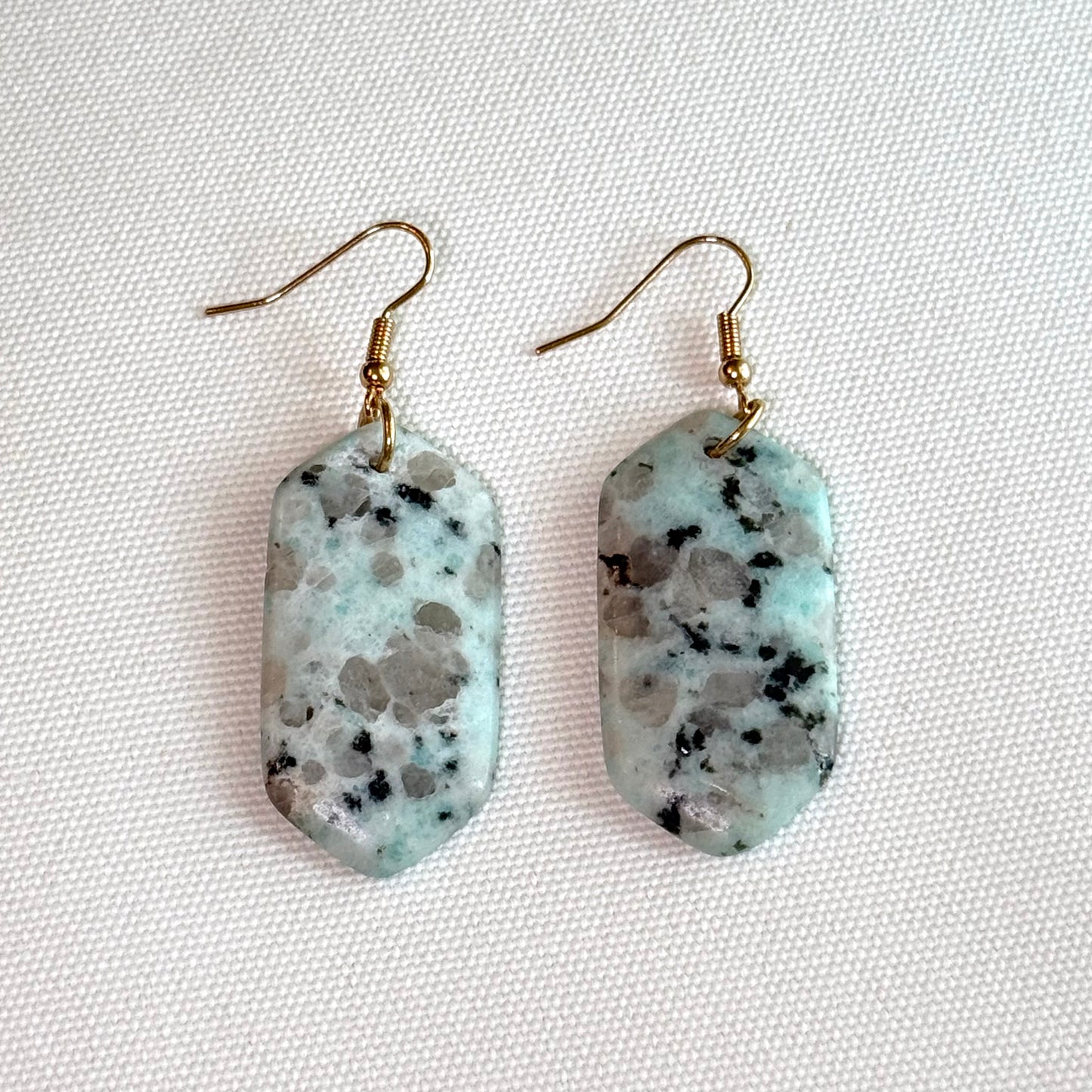 Kiwi Stone Stone Drop Earrings