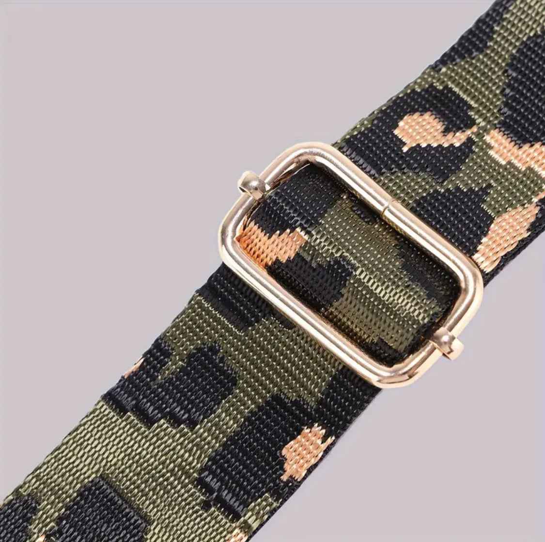 Purse/Guitar Strap - Leopard Print - Green