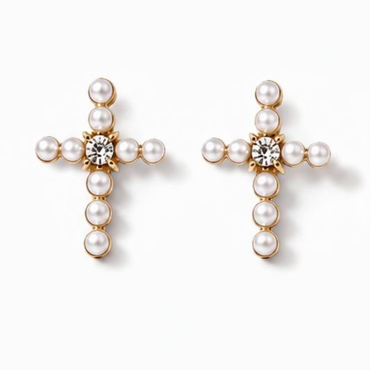 Colorful Cross Stud Earrings