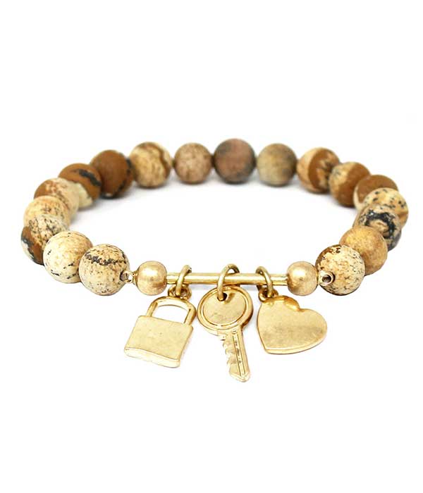 Jasper Stone Stretch Bracelet