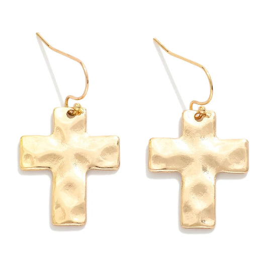 Cross Drop Earrings