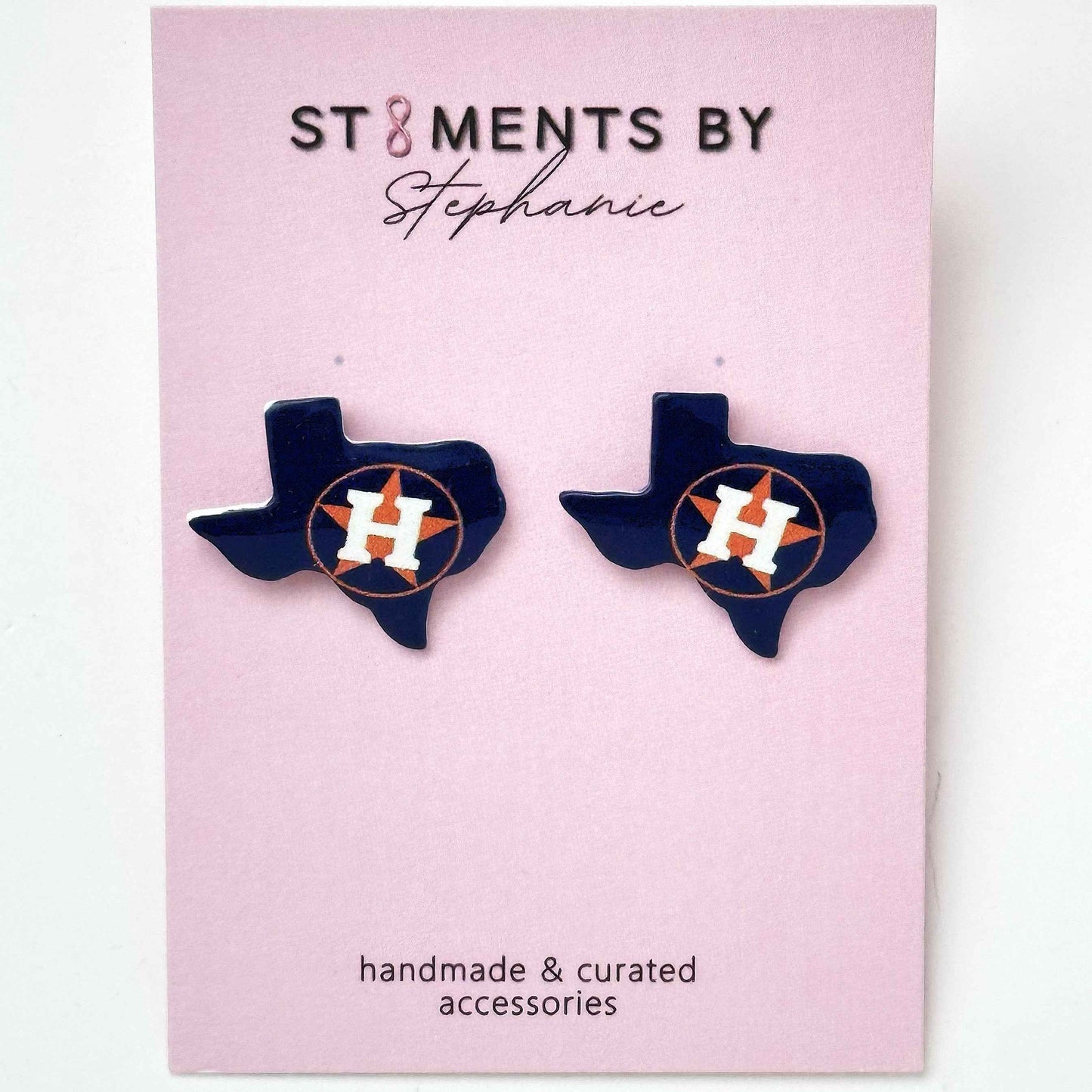 Astros Themed Earrings (Texas Studs)
