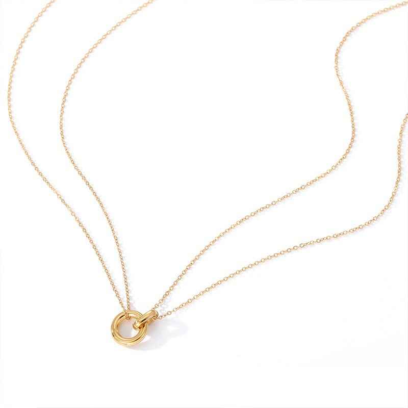 Delicate Joined Circles Necklace