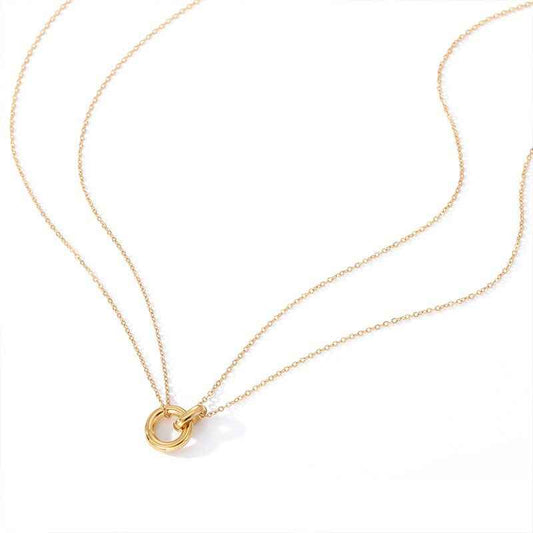 Delicate Joined Circles Necklace
