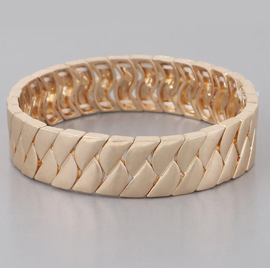 Chevron Pattern Stretch Bracelet