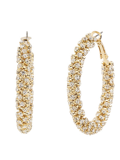 Sparkle Gold Hoops