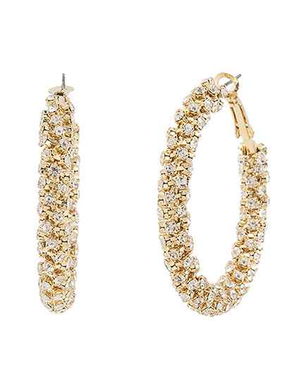 Sparkle Gold Hoops