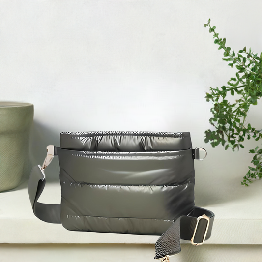 Army Green Puffer Cross Body Bag