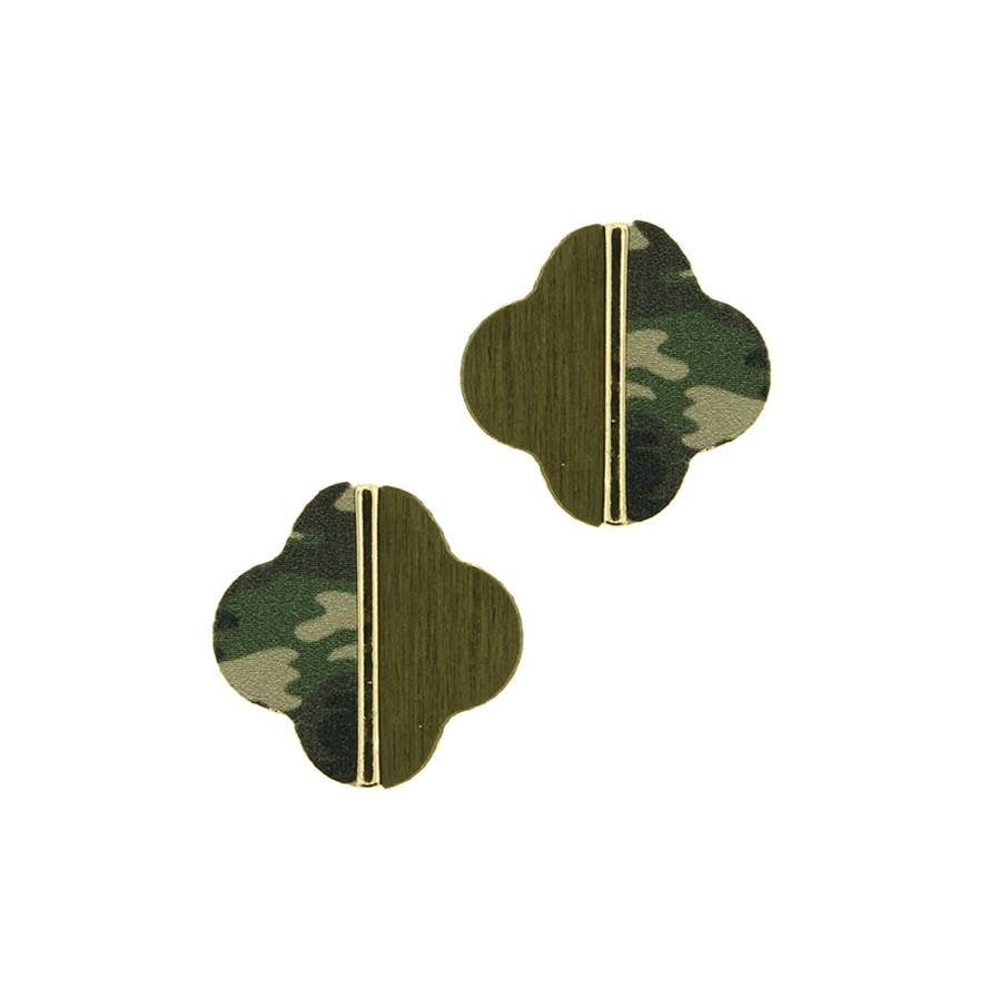 Camo Stud Earrings