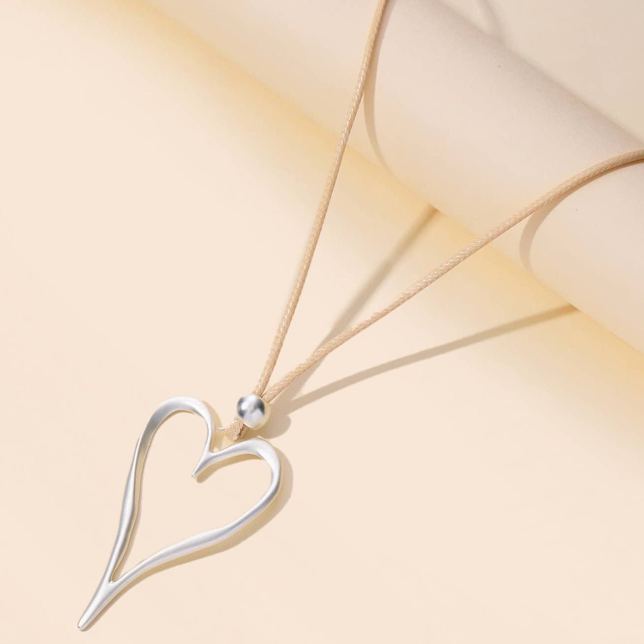 Heart Pendant Necklace - Silver