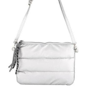 Nylon Tassel Cross Body Bag - Silver