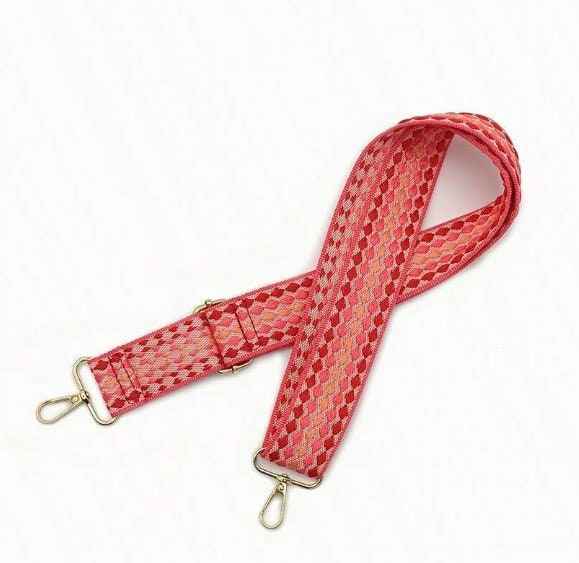 Purse/Guitar Strap - Red, Pink & Orange