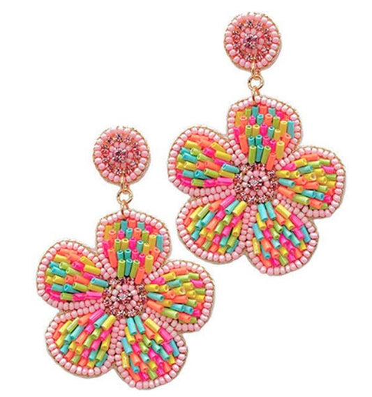 Bursting with Pink Earrings