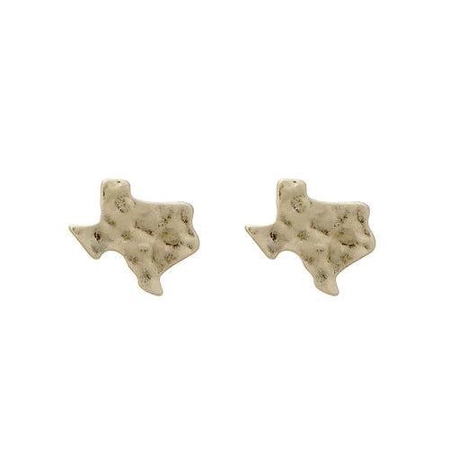 Gold Hammered Texas Studs
