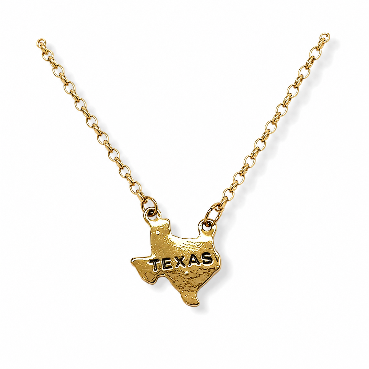 Texas State Charm Necklace - Gold or Silver