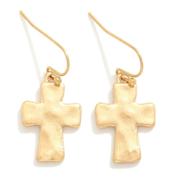 Cross Drop Earrings