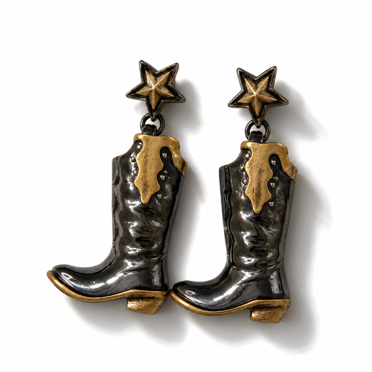 Western Cowboy Boot Dangle Earrings - ST8MENTS by Stephanie
