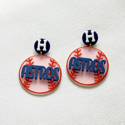 Houston Astros Earrings (Baseballs)