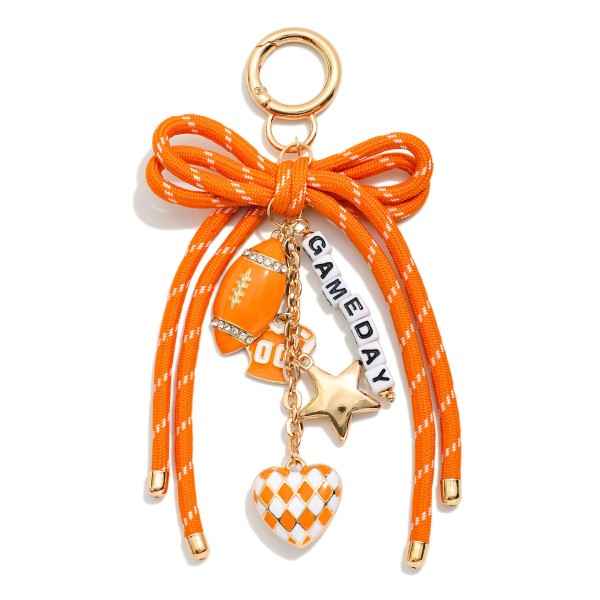 Orange & White Gameday Football Keychain (Copy)