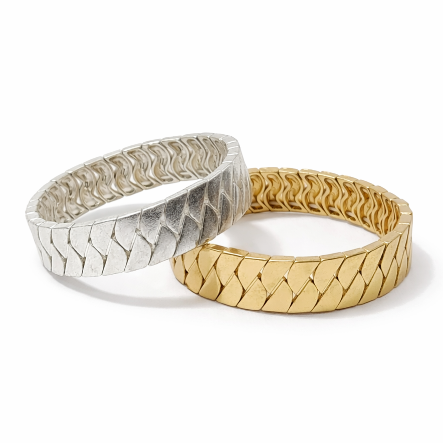 Chevron Pattern Stretch Bracelet