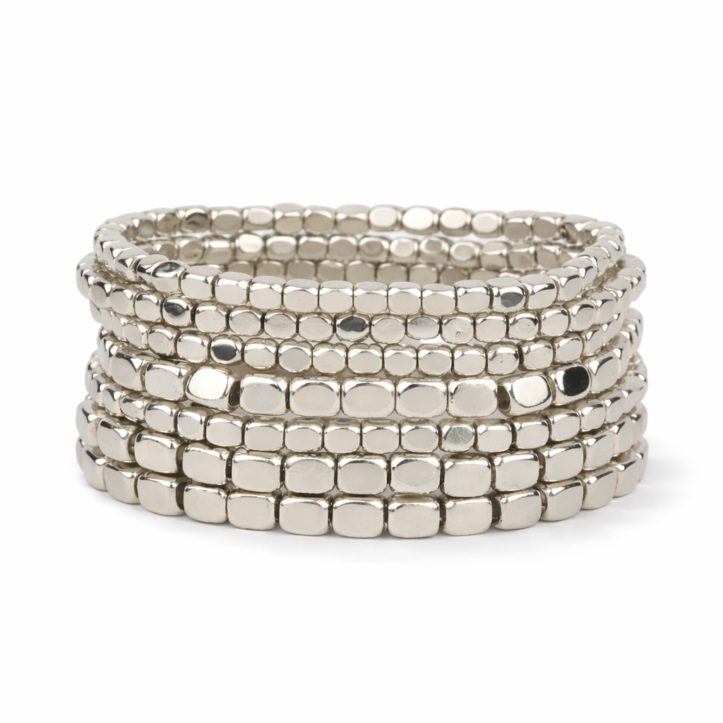 7-Layer Metal Bracelet Stack