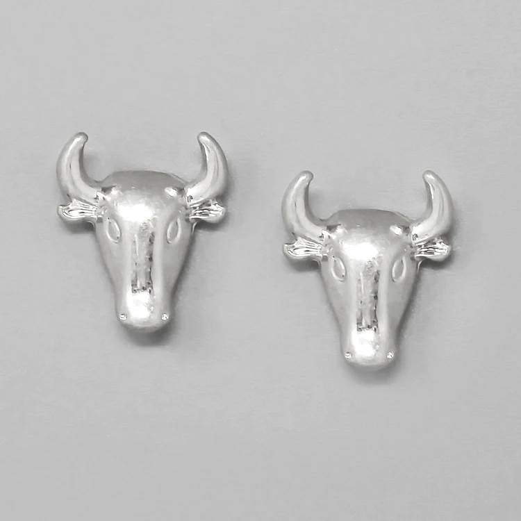 Silver Steer Head Studs