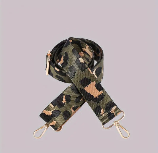 Purse/Guitar Strap - Leopard Print - Green