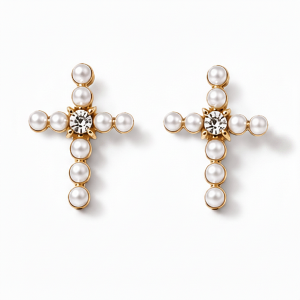 Colorful Cross Stud Earrings