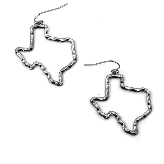 Hammered Texas Silhouette Earrings