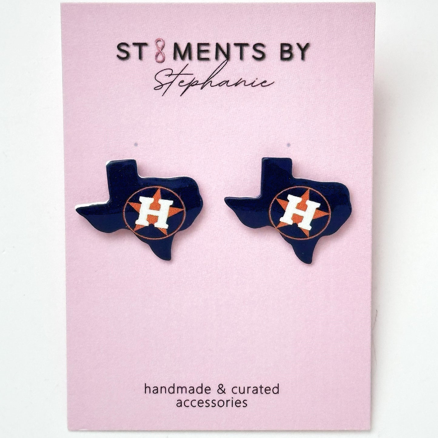 Astros Themed Earrings (Texas Studs)