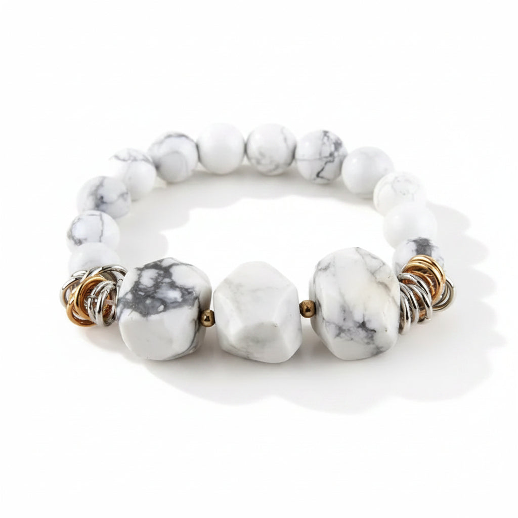 Amazonite Stretch Bracelet - Turquoise or White