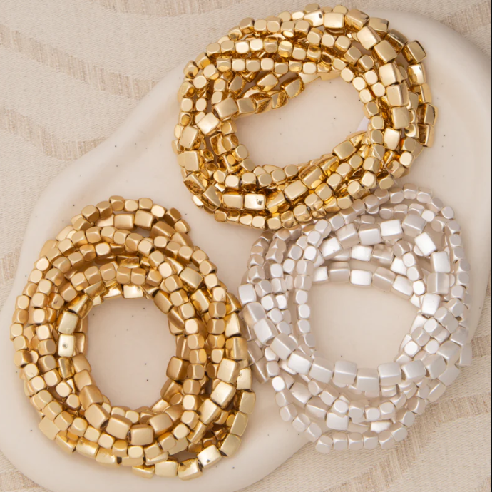 7-Layer Metal Bracelet Stack