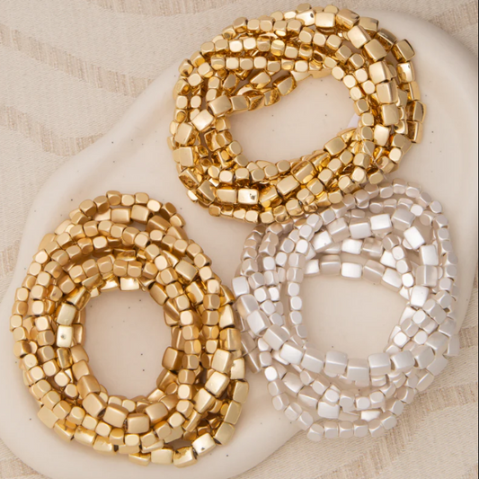 7-Layer Metal Bracelet Stack