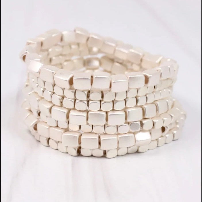 7-Layer Metal Bracelet Stack