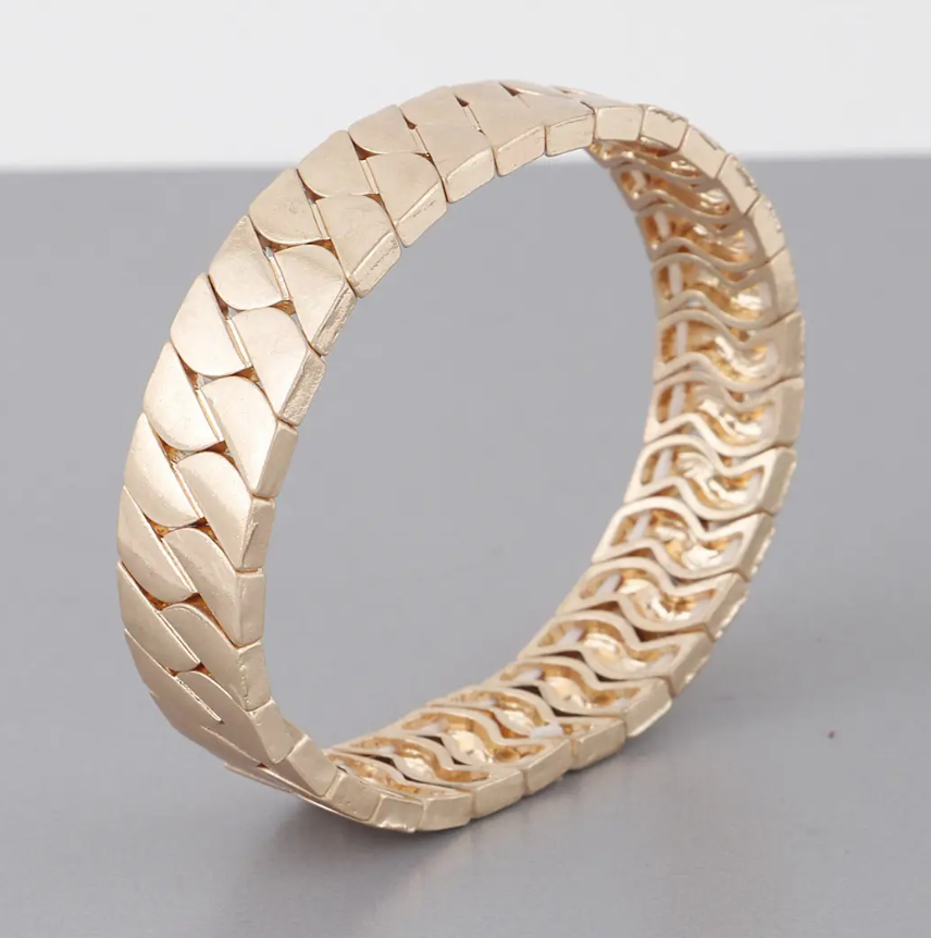 Chevron Pattern Stretch Bracelet