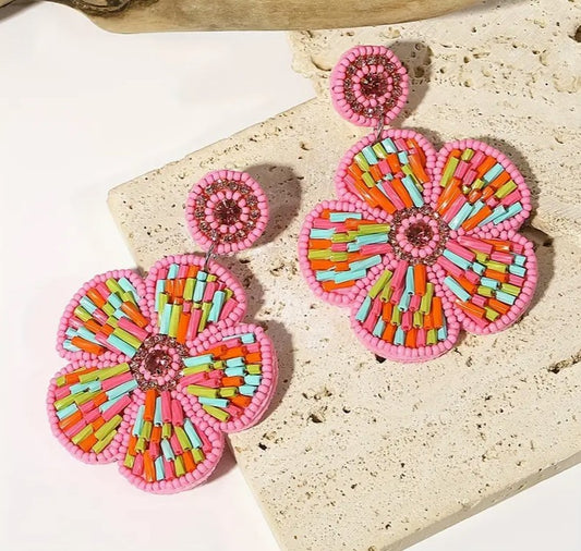 Bursting with Pink Earrings