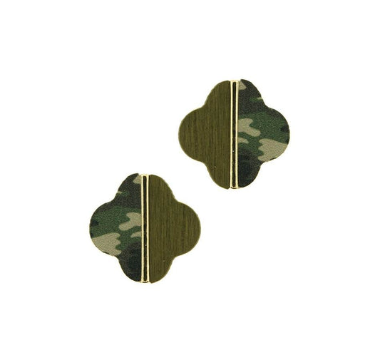 Camo Stud Earrings