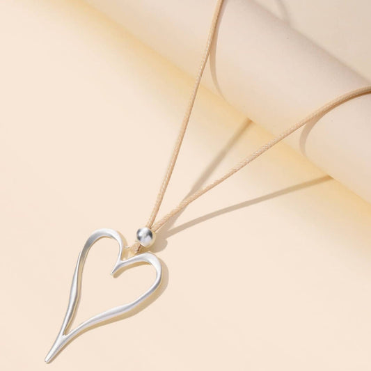 Heart Pendant Necklace - Silver