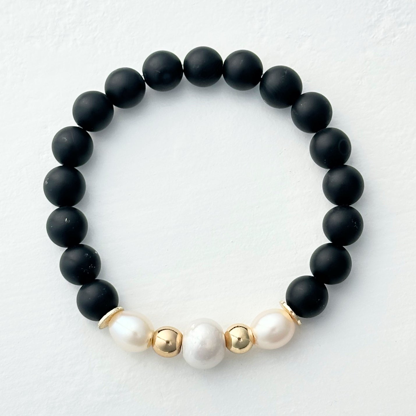 Black and Pearl Bracelet