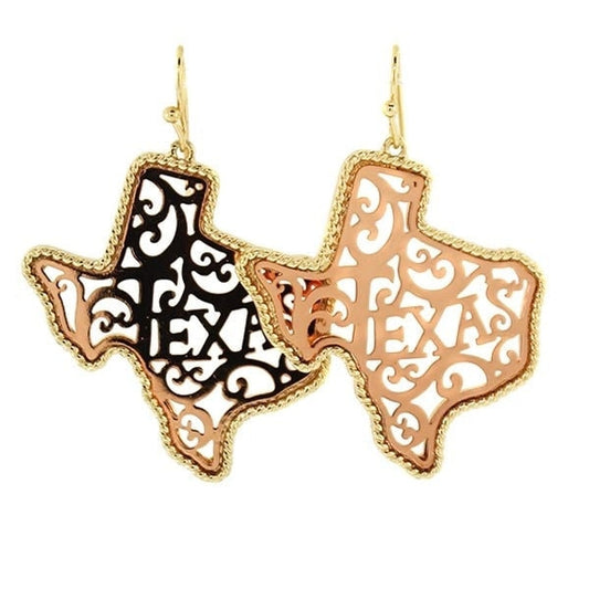 Gold & Silver Texas Filigree Earrings